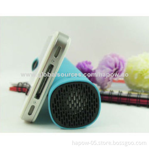 Portable Mini Speaker Power Bank with Phone Holder, Made of ABS + PC, 3W Rated Power